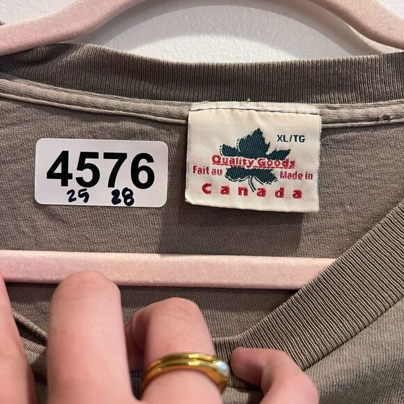 Canada Graphic Gray T Shirt XL Quality Goods Unisex Cotton Pullover Short Sleeve - Picture 6 of 7